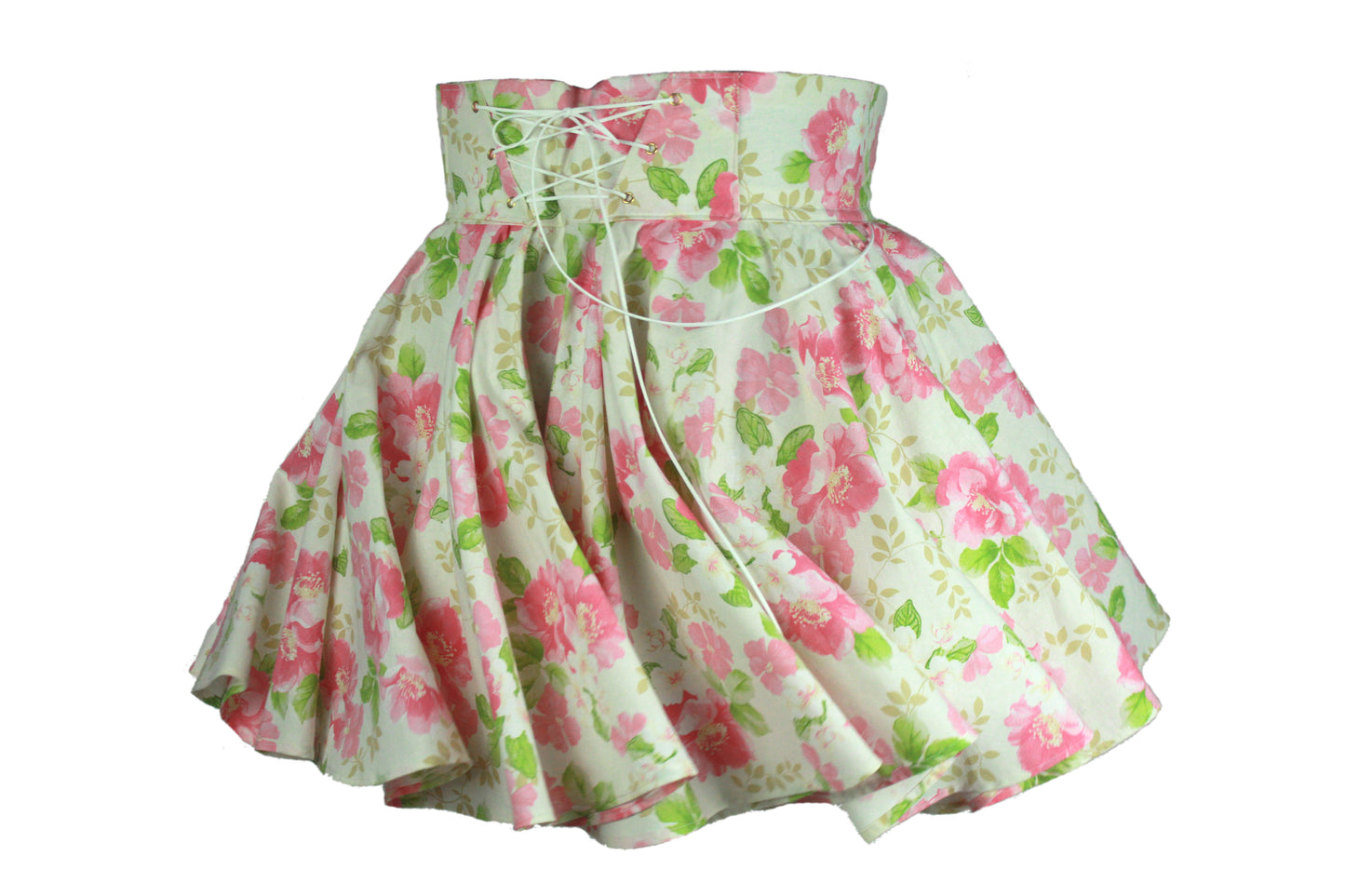 31in Skirt with POCKETS (Small) Blushing Floral No. 10 - One Zippered Pocket - Handmade High Waisted Adjustable Waist Circle Skirt with BIG Pockets - One Zippered Pocket/One Regular Pocket