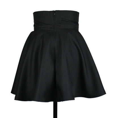 32in Skirt with POCKETS (SMALL) Black Abyss - Handmade High Waisted Adjustable Waist Circle Skirt with BIG Pockets