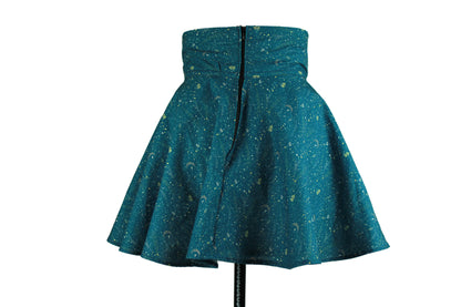 35in Skirt with POCKETS (MEDIUM) - Magical Girl No. 20 - Handmade High Waisted Adjustable Waist Circle Skirt with BIG Pockets - One Regular Pocket/One Zippered Pocket