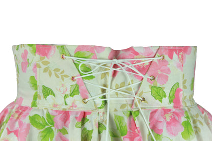 28in Skirt with POCKETS (Small) Blushing Floral No. 11 - One Zippered Pocket - Handmade High Waisted Adjustable Waist Circle Skirt with BIG Pockets