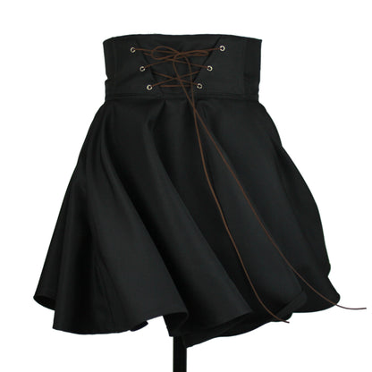 32in Skirt with POCKETS (SMALL) Black Abyss - Handmade High Waisted Adjustable Waist Circle Skirt with BIG Pockets