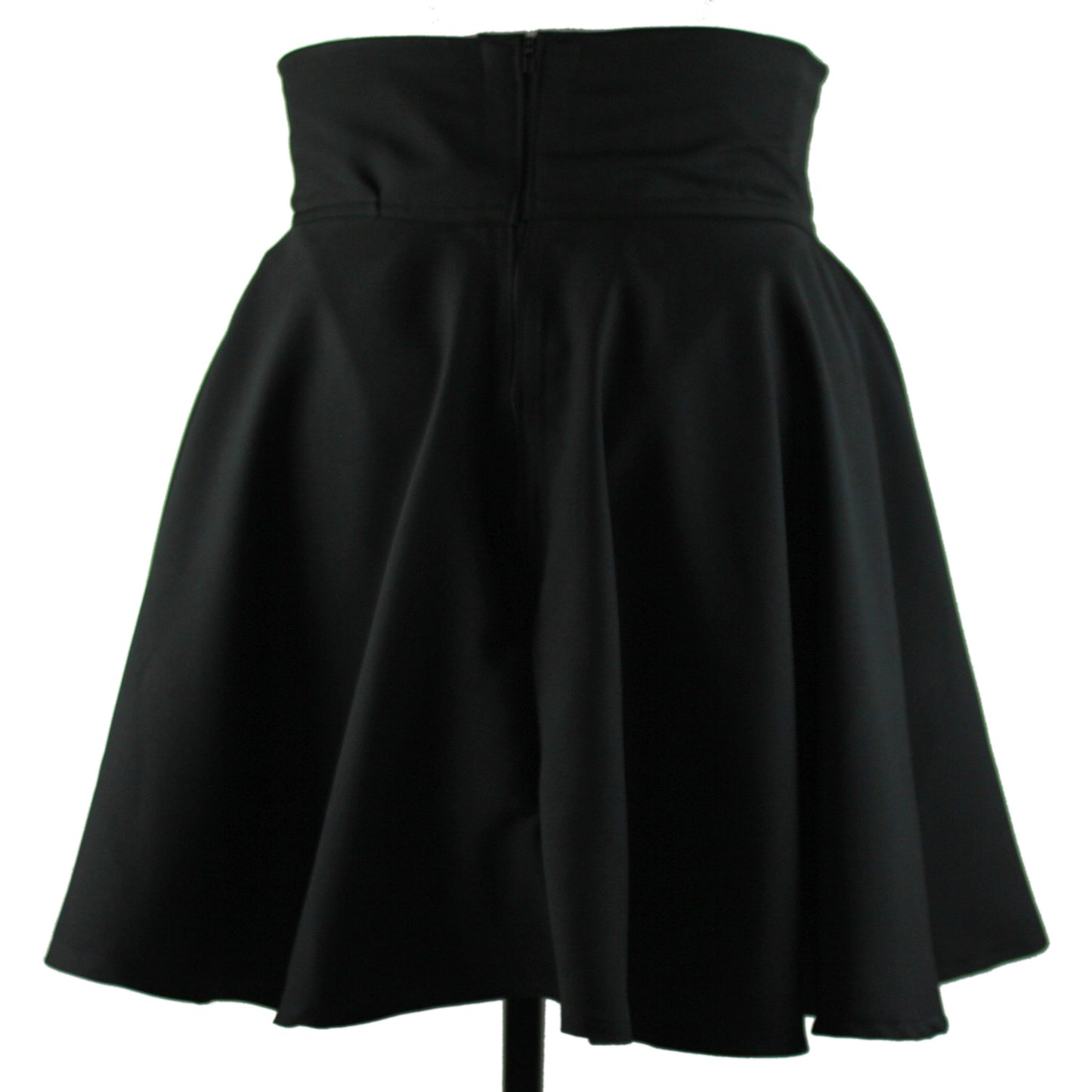 43in Skirt with POCKETS (XL) Black Abyss - Handmade High Waisted Adjustable Waist Circle Skirt with BIG Pockets - One Zippered Pocket/One Regular Pocket