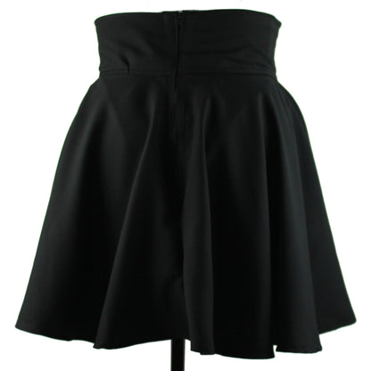 44in Skirt with POCKETS (XL) Black Abyss - Handmade High Waisted Adjustable Waist Circle Skirt with BIG Pockets - One Zippered Pocket/One Regular Pocket