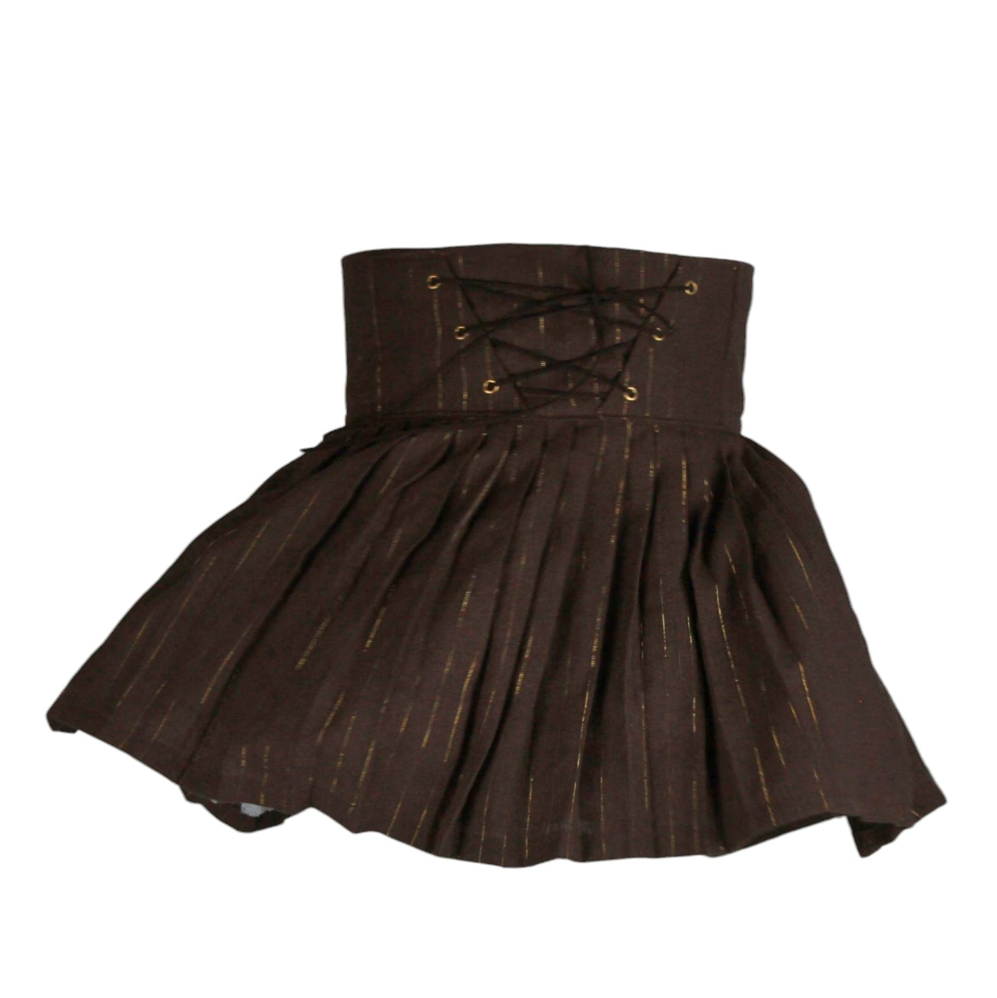 ROOAK 31in Mini Mini Pleated Skirt with POCKETS (SMALL) - SUPER LIMITED EDITION - Handmade High Waisted Adjustable Waist Circle Skirt with BIG Pockets - One Zippered Pocket/ One Regular Pocket