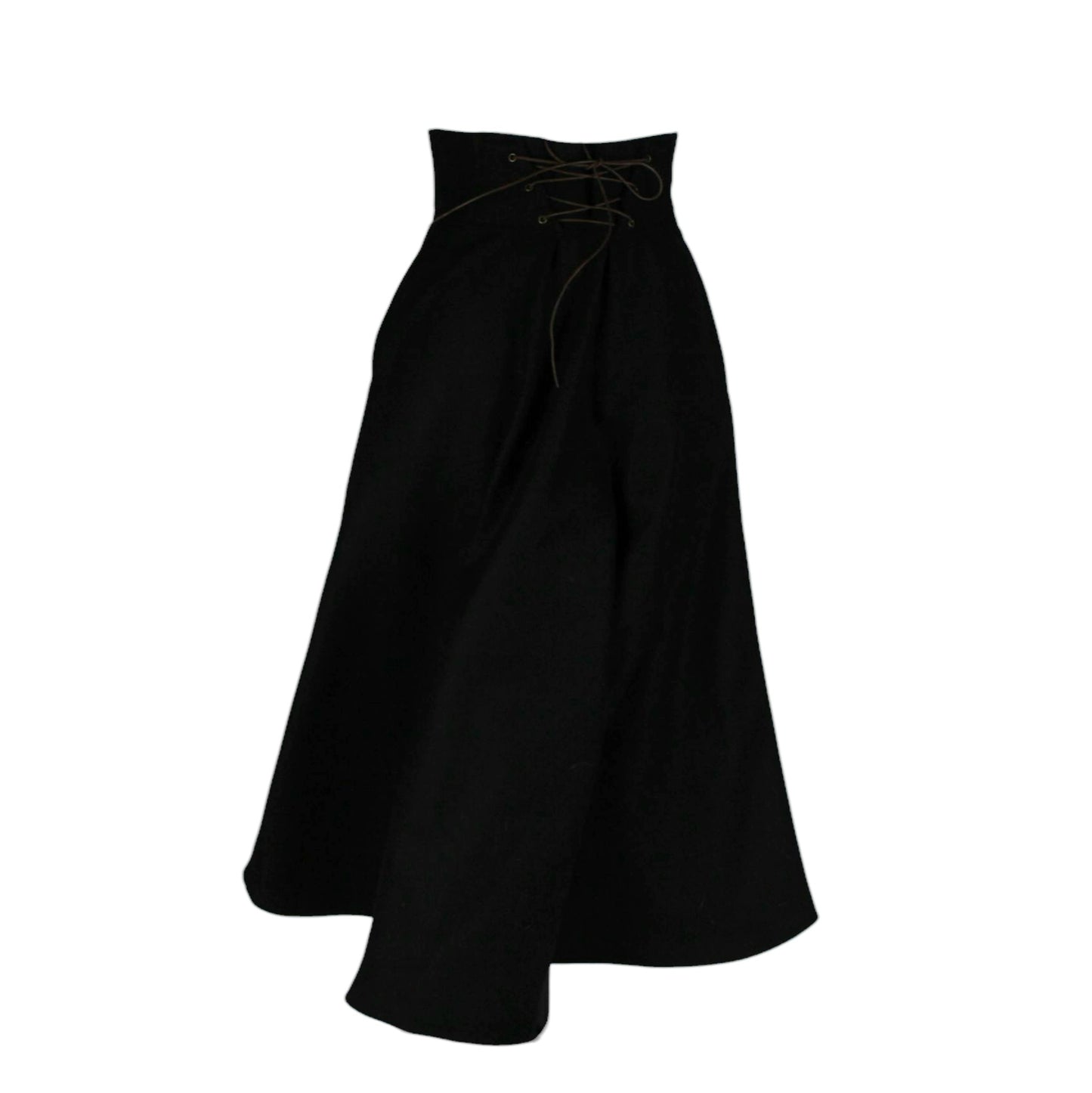 WOOL LUX 32in Maxi Skirt with POCKETS (Small) - Midnight Maxi - Handmade High Waisted Adjustable Waist Skirt with BIG Pockets - One Zippered Pocket/One Regular Pocket