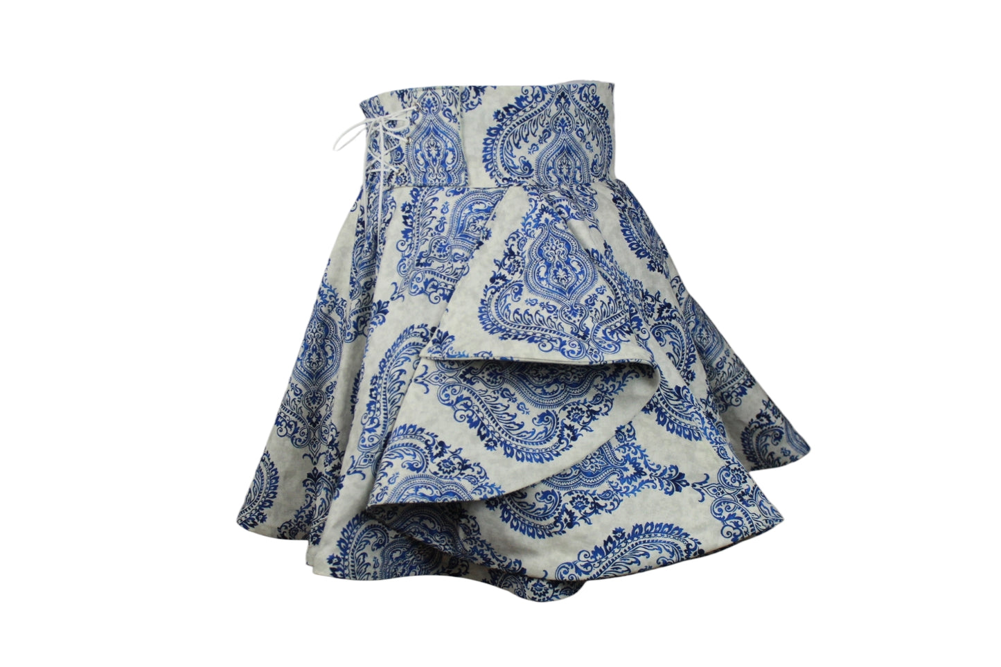 ROOAK 35in Skirt with POCKETS (MEDIUM) - Damask de la Reine No. 1 - SUPER LIMITED EDITION - Handmade High Waisted Adjustable Waist Circle Skirt with BIG Pockets - One Zippered Pocket/ One Regular Pocket