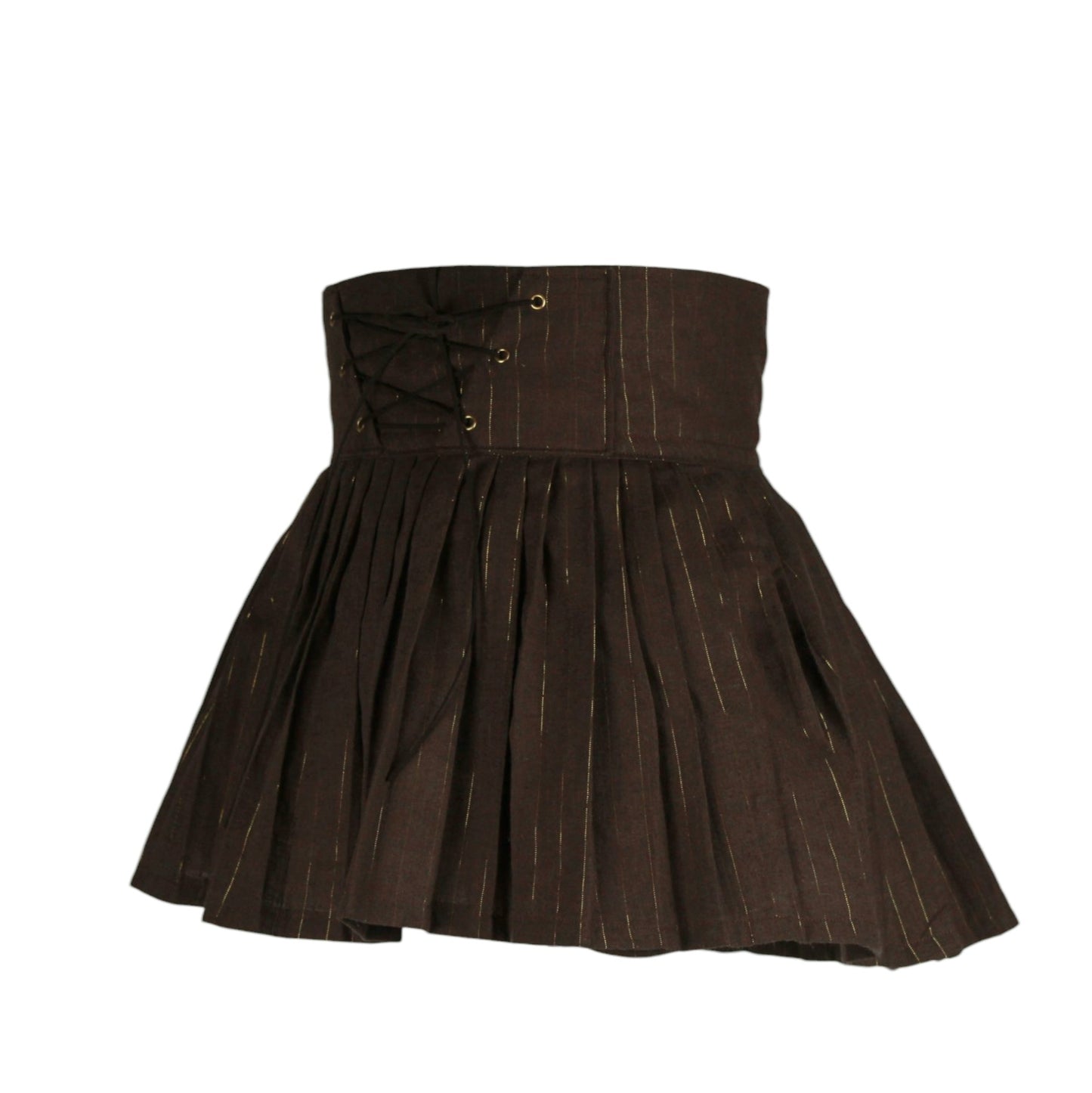 ROOAK 31in Mini Mini Pleated Skirt with POCKETS (SMALL) - SUPER LIMITED EDITION - Handmade High Waisted Adjustable Waist Circle Skirt with BIG Pockets - One Zippered Pocket/ One Regular Pocket