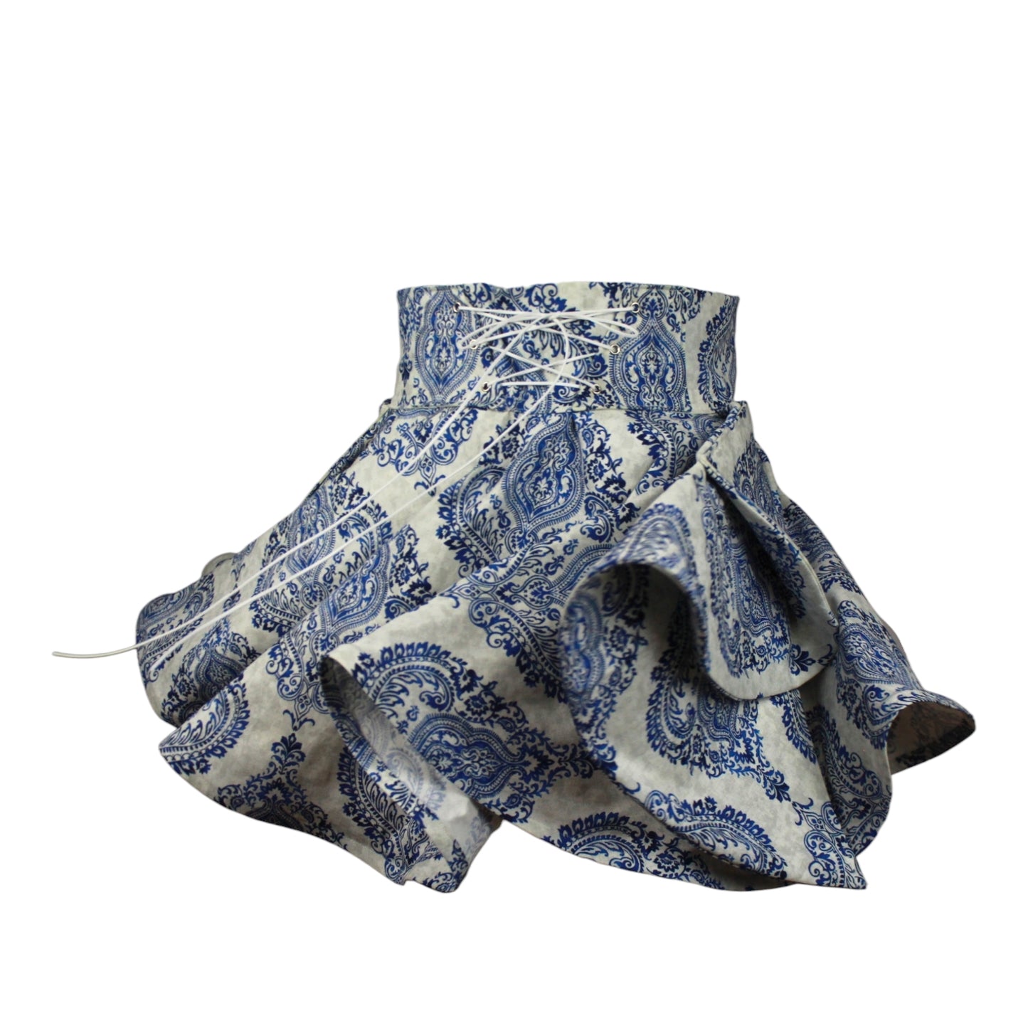 ROOAK 35in Skirt with POCKETS (MEDIUM) - Damask de la Reine No. 1 - SUPER LIMITED EDITION - Handmade High Waisted Adjustable Waist Circle Skirt with BIG Pockets - One Zippered Pocket/ One Regular Pocket