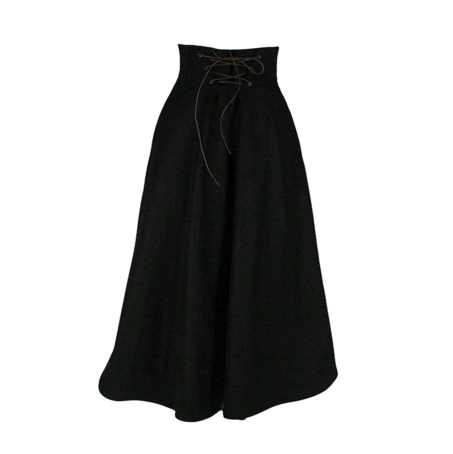 WOOL LUX 32in Maxi Skirt with POCKETS (Small) - Midnight Maxi - Handmade High Waisted Adjustable Waist Skirt with BIG Pockets - One Zippered Pocket/One Regular Pocket