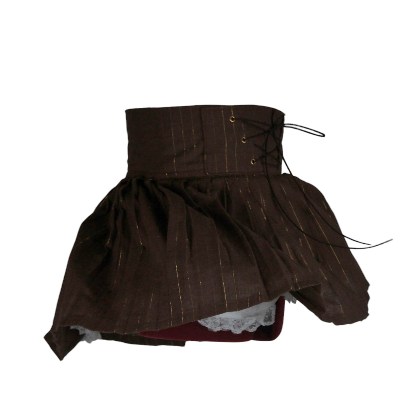 ROOAK 31in Mini Mini Pleated Skirt with POCKETS (SMALL) - SUPER LIMITED EDITION - Handmade High Waisted Adjustable Waist Circle Skirt with BIG Pockets - One Zippered Pocket/ One Regular Pocket