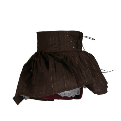 ROOAK 31in Mini Mini Pleated Skirt with POCKETS (SMALL) - SUPER LIMITED EDITION - Handmade High Waisted Adjustable Waist Circle Skirt with BIG Pockets - One Zippered Pocket/ One Regular Pocket