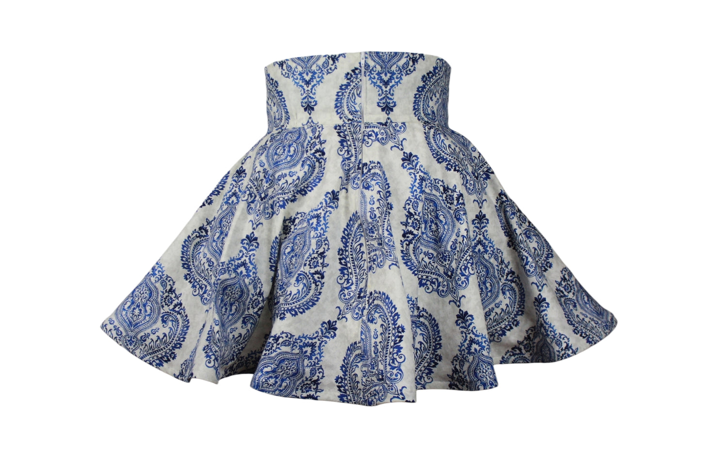 ROOAK 35in Skirt with POCKETS (MEDIUM) - Damask de la Reine No. 1 - SUPER LIMITED EDITION - Handmade High Waisted Adjustable Waist Circle Skirt with BIG Pockets - One Zippered Pocket/ One Regular Pocket