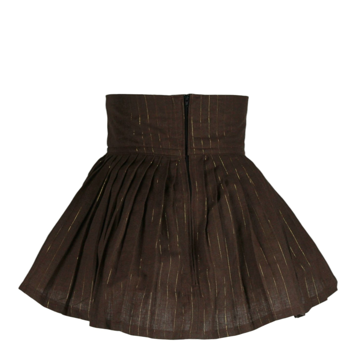 ROOAK 31in Mini Mini Pleated Skirt with POCKETS (SMALL) - SUPER LIMITED EDITION - Handmade High Waisted Adjustable Waist Circle Skirt with BIG Pockets - One Zippered Pocket/ One Regular Pocket