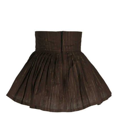 ROOAK 31in Mini Mini Pleated Skirt with POCKETS (SMALL) - SUPER LIMITED EDITION - Handmade High Waisted Adjustable Waist Circle Skirt with BIG Pockets - One Zippered Pocket/ One Regular Pocket