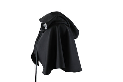 Black Abyss Hooded Capelet (XS) - 27"